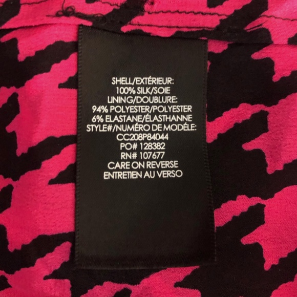 Alice and Olivia Willa Silk Houndstooth Blouse - Picture 7 of 8